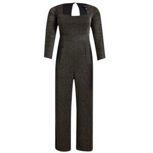 NWT Torrid Glitter Knit Sweetheart Neck Jumpsuit Plus Sz 18